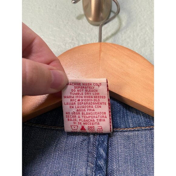 Faded Glory Women's Denim Y2K 2000s Button‎ Blazer Size 8 - Picture 9 of 10
